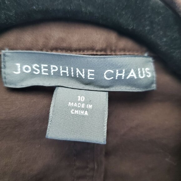 Josephine Chaus Jacket Womens Size 10 Brown Tailored Button Front Long Sleeve - Picture 2 of 9